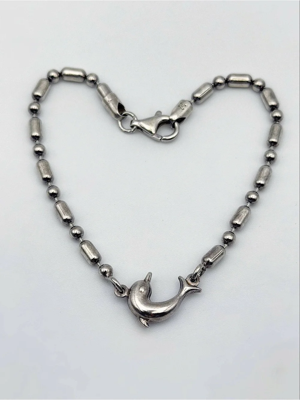 925 Sterling Silver Ocean Dolphin bracelet 8”